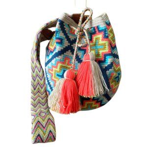 Original Colombian Wayuu Mochila Bucket Bag